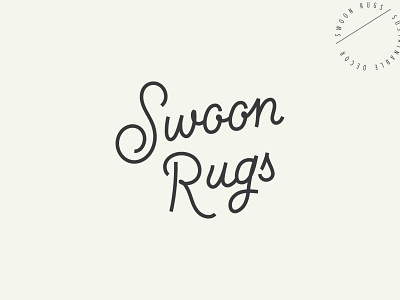 Swoon Rugs Brand Identity brand identity handlettering minimal typography