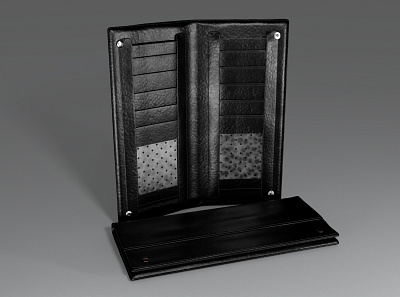 Leather Wallet 3d 3d art 3d model 3d modeling design keyshot leather leather wallet maya product product design wallet