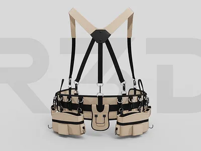 Tool Belt 3d 3d art 3d belt 3d model 3d modeling 3d tool 3d tool belt 3d visualization belt design keyshot maya product product design tool tool belt visualization