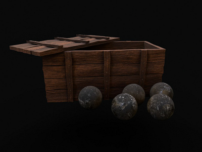 CannonBall (Texture Practice) 3d 3d art 3d model 3d modeling asset design game game asset game design keyshot maya pbr product substance painter texture texture design