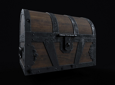 Wood Chest (practice work) Game Asset 3d 3d art 3d model 3d modeling asset design game keyshot maya pbr texture product product design texture wood chest zbrush