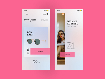 Glasses Shop App amazingui app appdesign coolui ecommerce glasses glassesapp glassesshop interfacedesign iosapp lighttheme onlineshop shopapp ui uidesign uiux uiuxdesign uxdesign