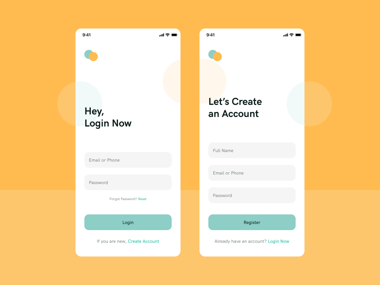 Login & Register Screen | UI Design by Locgfx on Dribbble