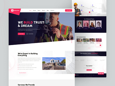 Construction Website Landing Page