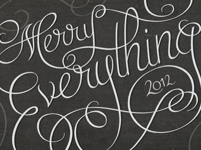 Merry Everything christmas hand hand drawn lettered merry type