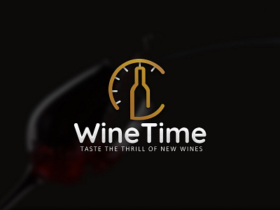 Wine Time banner branding design graphic design icon logo logo design mockup design photoshop typography ui web logo wine wine logo wine logo design wine logo idea wine mockup