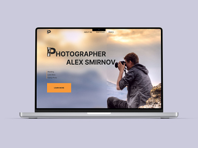 Website design for a photographer design landing page photographer photosession ux ui фото