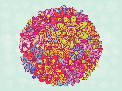 Colorful Flowers blossom colorful flower illustration vector