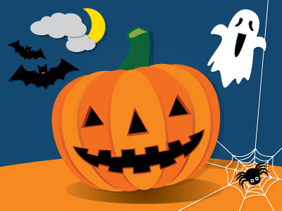 Happy Halloween cartoon ghost halloween