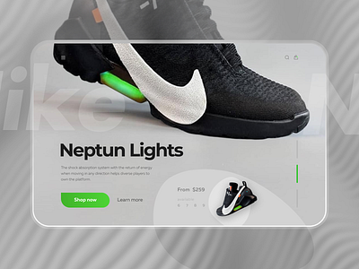 Concept of the 1st screen | Nike design interface nike sport ui ux webdesign