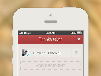 Thanks Giver debut design ios iphone ui