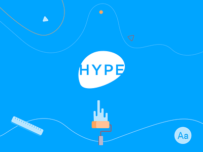 Hype Rebrand brand colorful design identity illustration logo minimal