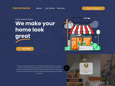 Home Decor - Web Design design figma figma design figma designer landing page ui uiux ux visual design web design