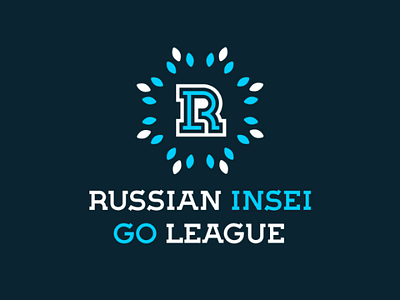 Russian Insei Go League baduk go insei letter r logo monogram russian league weiqi