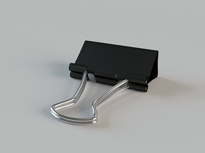 Binder clip 3D 3d model binder clip stationery