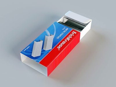 Staples 3D package 3d model metal staples package stationery