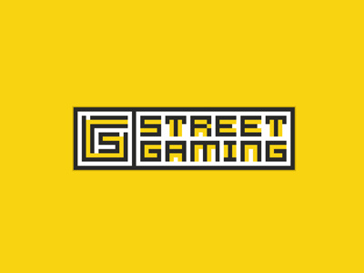 Street gaming design game gs logo pc sg street yellow