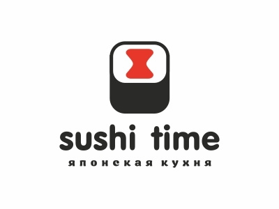 Sushi Time design food japanese logo rolls sushi time