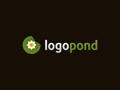 Logopond design letter l logo logopond water lily