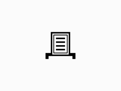 Document animation document icon letter d mark