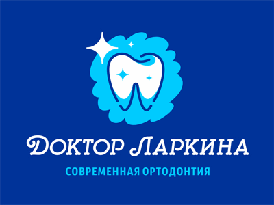 Dr.Larkina dentist design doctor logo orthodontist tooth