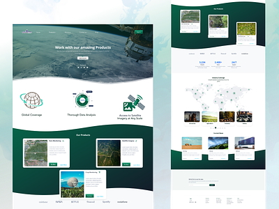 Remote Sensing/GIS Website branding design farm management gis green illustration remote sensing satellite soft ui ui ux