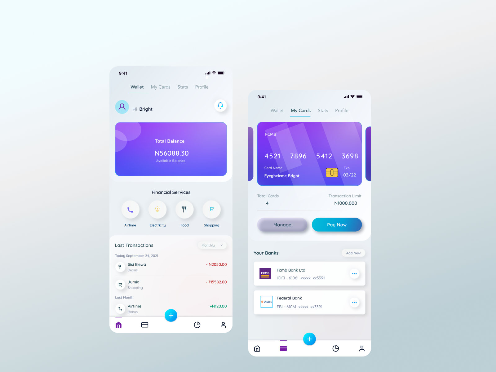 Fintech/Finance Mobile App by Bright Eyegheleme on Dribbble