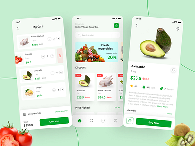 Booah - Grocery App UI Design