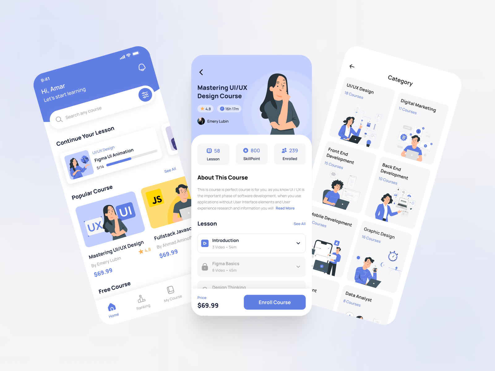 Skylearn - Online Course App Ui Design Concept By Akhmad Maariz On Dribbble