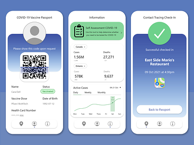 COVID-19 Vaccine Passport Concept app design concept covid 19 design ios iphone iteration mobile app passport ui ux vaccine