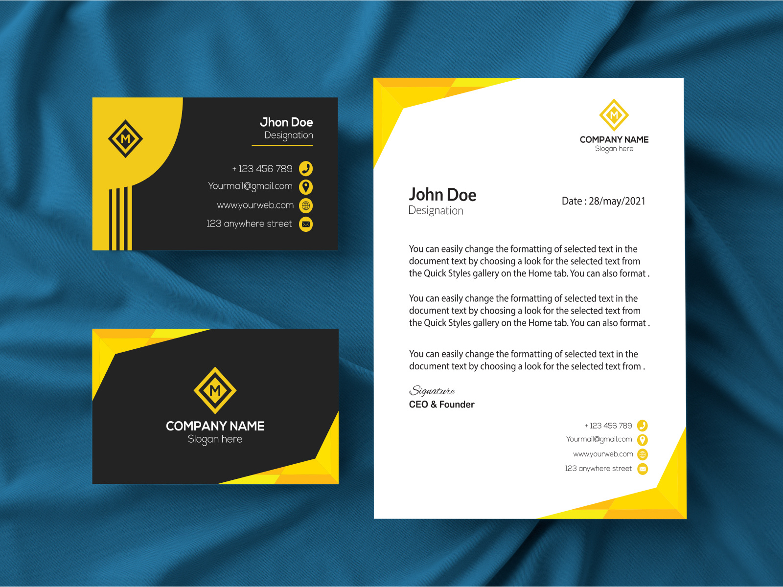 Businesscard&letterheaddesign. by Morsheda Akhter on Dribbble