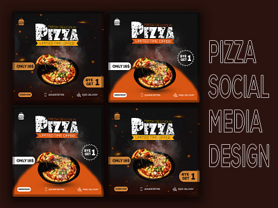 Pizza social Media Post Design. web banner