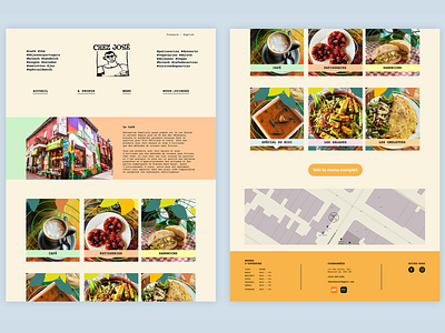 Café-Resto Landing Page café design food landing page menu restaurant resto school project web design