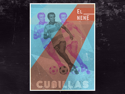 Vintage Soccer Poster cubillas design football graphic design illustration peru photoshop retro poster soccer soccer player sport vintage