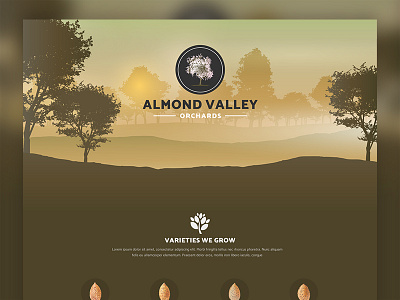 Almond Valley Orchards divi farm landing page orchard single page