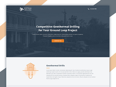 Geothermal Drilling Landing Page Design