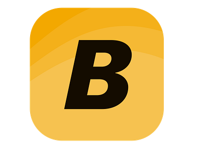 B Icon app branding design flat icon logo minimal orange oranges vector web
