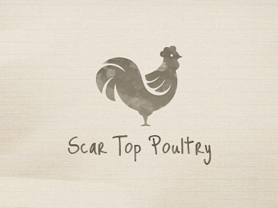 Scar Top Poultry branding branding illustration logo design texture