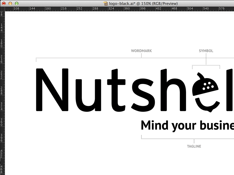 Nutshell logo design brand guidelines branding logo design style guide