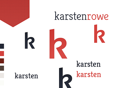 karstenrowe.com logo design color logo design texture typography