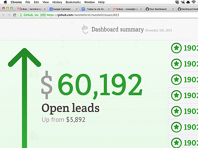 Nutshell UI design dashboard data design texture ui design