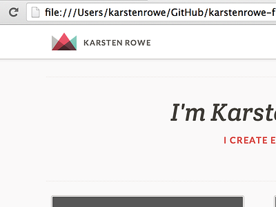 karstenrowe.com web design