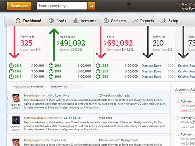 Nutshell UI design dashboard data design texture ui design