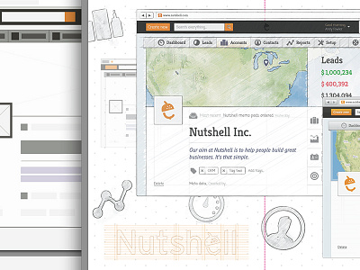 Nutshell swag design print design sketch ui design wireframe