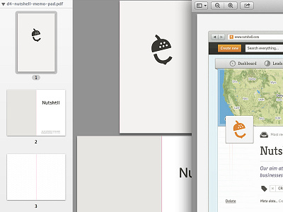 Nutshell swag design print design sketch ui design wireframe
