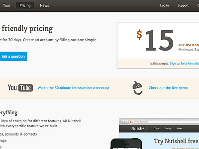 Nutshell UI design