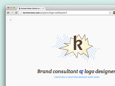 karstenrowe.com logo wallboard bootstrap branding css html jquery logo design mobile design responsive design web design