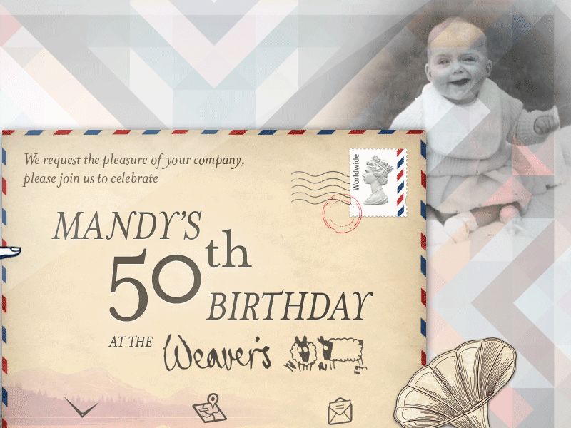 Amanda's 50th Invite