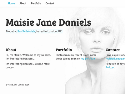 Maisie Jane Daniels web design