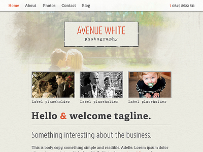 Avenue White Photography web design branding graphic design logo design mobile first responsive design texture ui design web design